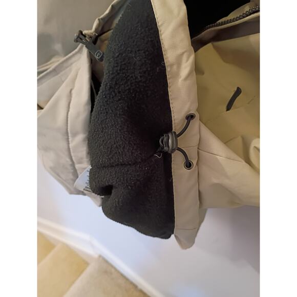 Men's Free Country Large All Weather Lightweight Hooded Jacket Khaki Black - Picture 12 of 13